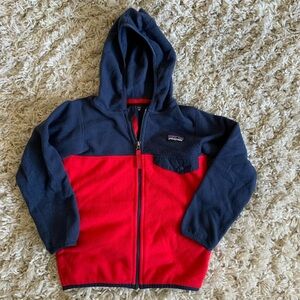 Patagonia Kids' Navy and Red Fleece Hoodie